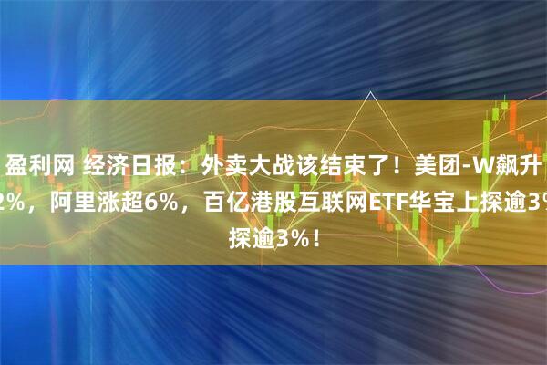 盈利网 经济日报:外卖大战该结束了!美团-W飙升12%,阿里涨超6%,百亿港股互联网ETF华宝上探逾3%!